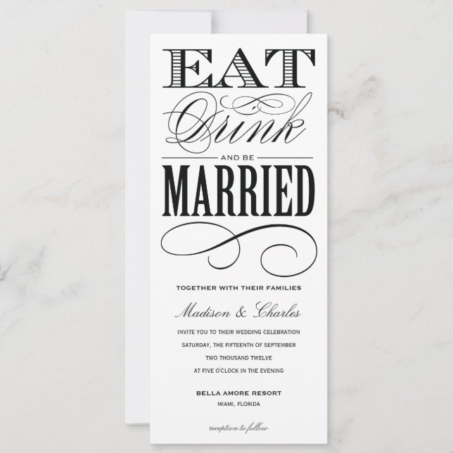 & BE MARRIED | WEDDING INVITATION STYLE 2 (Front)