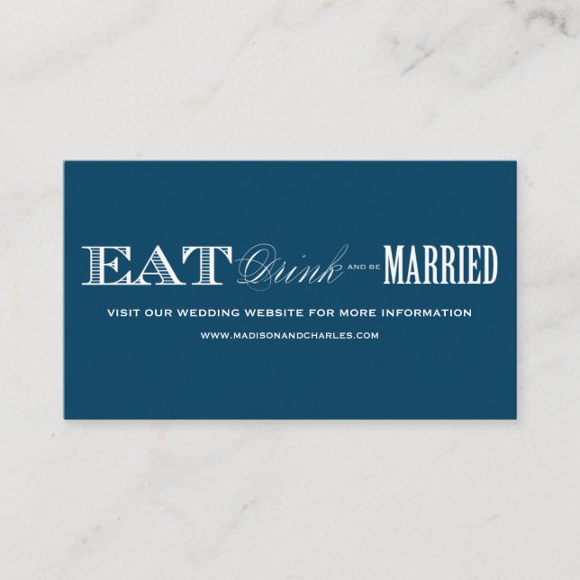 & BE MARRIED | WEDDING WEBSITE CARDS (Front)