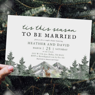 Be Married Winter Holiday Couple Shower Invitation