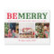 Be Merry | 3 Photo Collage Magnetic Christmas Card
