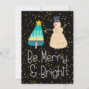 Be Merry & Bright Christmas Holiday Card