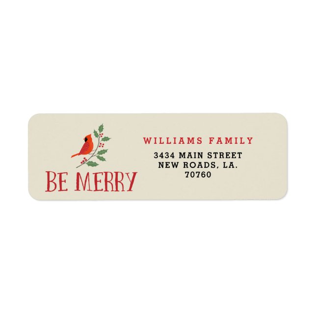 Be Merry Cardinal Christmas (Front)