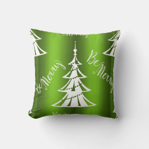 Be Merry Green Christmas Cushion
