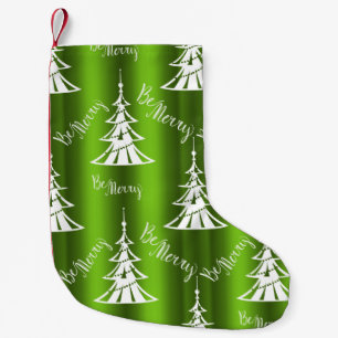 Be Merry Green Christmas Small Christmas Stocking