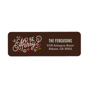 Be Merry Holiday Address Labels
