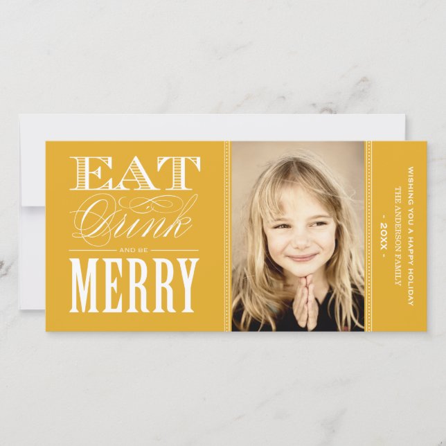 BE MERRY | HOLIDAY PHOTO CARD (Front)