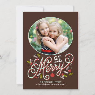 Be Merry Holiday Photo Cards
