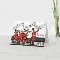 Be Merry Marching Band and Musical Notes Christmas