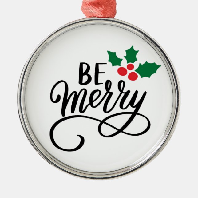Be Merry   Metal Tree Decoration (Front)