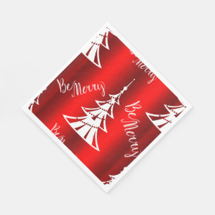 Be Merry Red Christmas Napkin