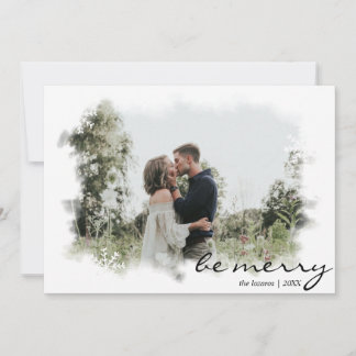 Be Merry Snowflake Cutout Christmas Card