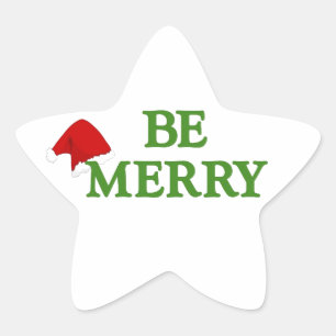 BE MERRY this holiday with these terrific gifts! Star Sticker