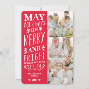 Be Merry Type   Holiday Photo Card