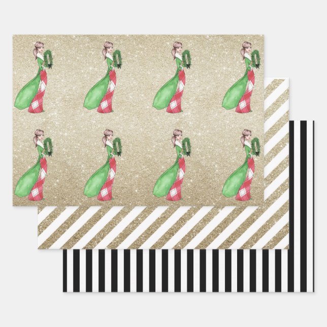BE Merry Wrapping Paper Sheets  (Set)
