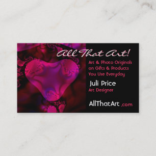 "Be Mine" Abstract Heart Business Card