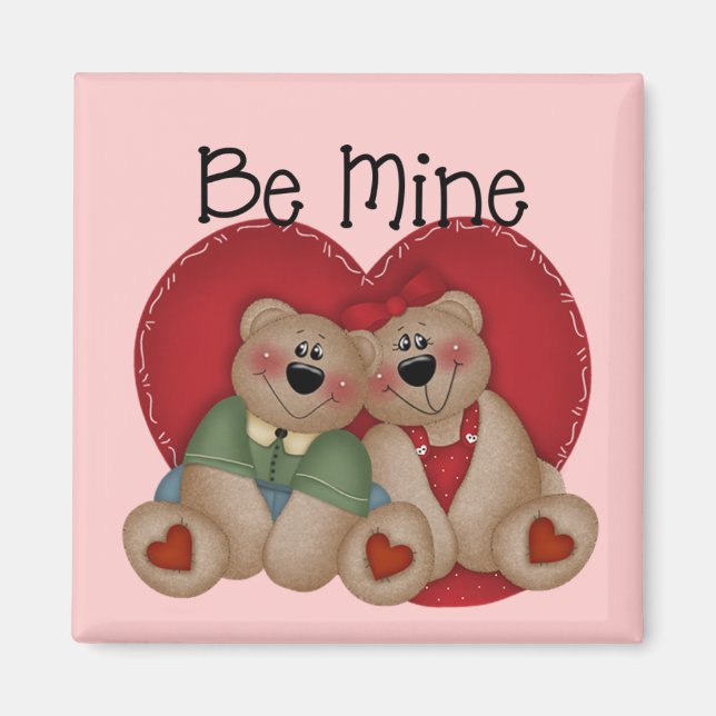Be Mine Bear Couple Magnet (Front)