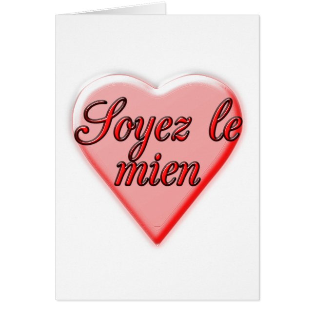 Be Mine card (Front)