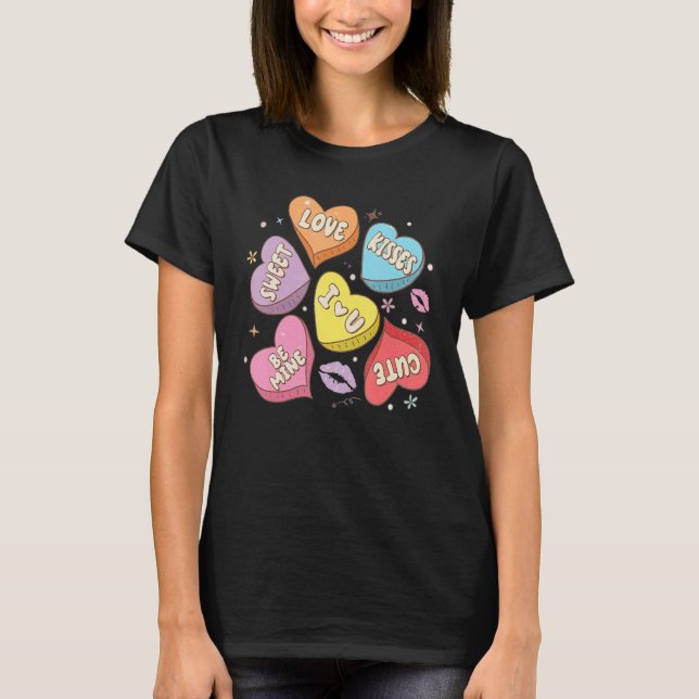 Be Mine Conversation Hearts XOXO Valentines Day Co T-Shirt (Front)