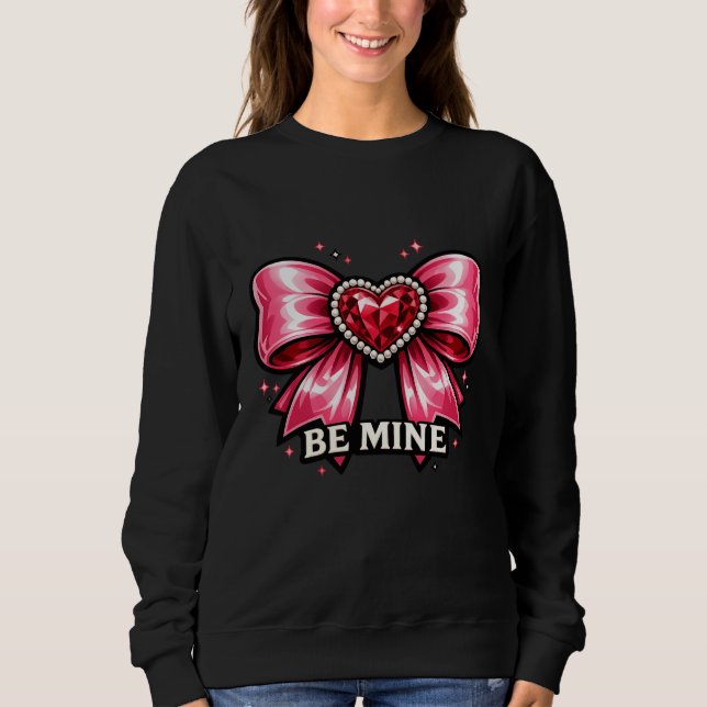 Be Mine Coquette Bow Heart Valentine Shirt (Front)