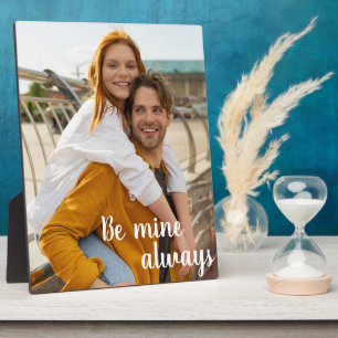 Be Mine Couple Photo Valentine Day Typography Plaque