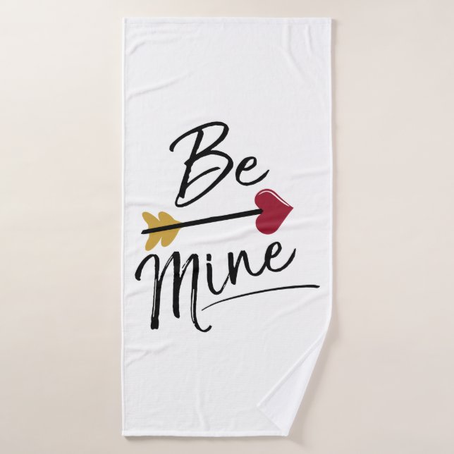 Be mine Cute Valentines Bath Towel (Bath Towel)