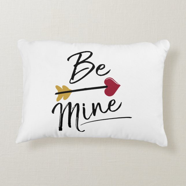 Be mine Cute Valentines Decorative Cushion (Back)