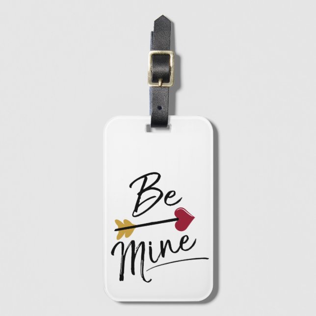 Be mine Cute Valentines Luggage Tag (Front Vertical)