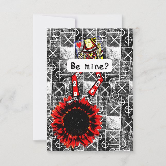 BE MINE Dancing Queen Las Vegas Style Valentine Thank You Card (Front)