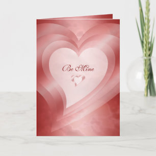 Be Mine Forever and Always Red Hearts Holiday Card