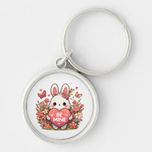 be mine ,funny rabbit valentine love key ring