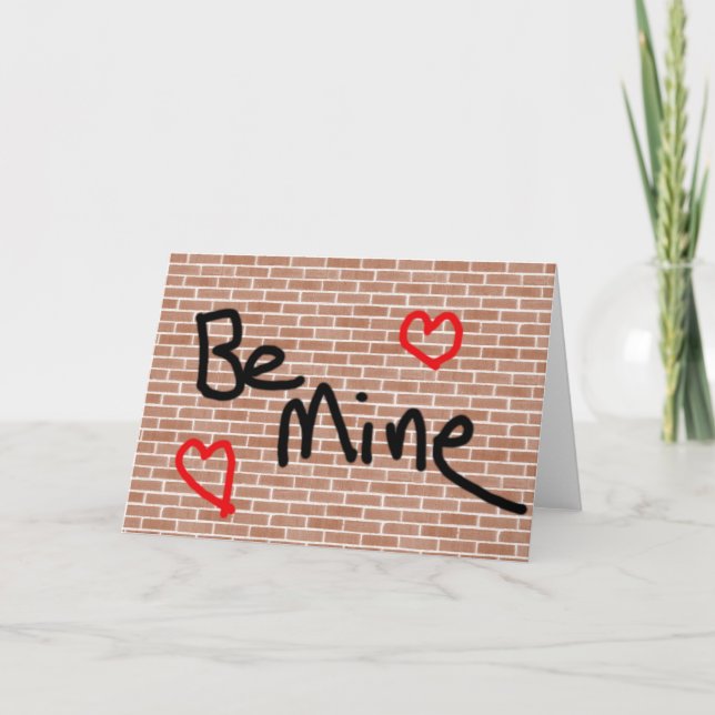 Be Mine Graffiti Holiday Card (Front)