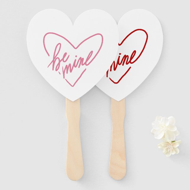 BE MINE  HAND FAN (Front and Back)
