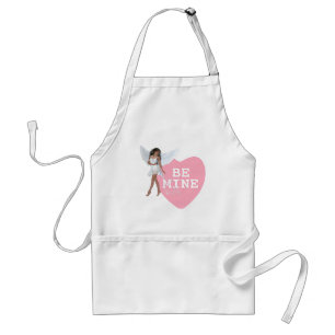 Be Mine Heart Candy Black Hair Angel Design Standard Apron