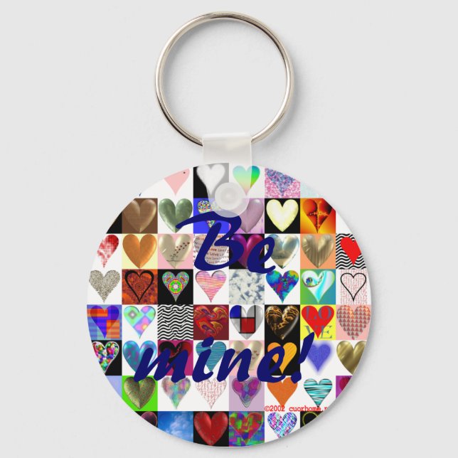 Be mine! Heart Keyring (Front)