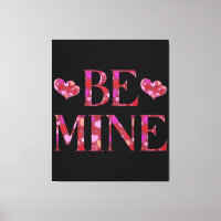 Be Mine Heart Pattern Wall Art