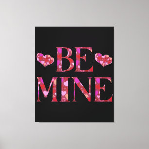 Be Mine Heart Pattern Wall Art