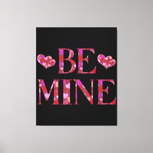 Be Mine Heart Pattern Wall Art (Front)
