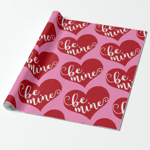 Be Mine Heart Wrapping Paper