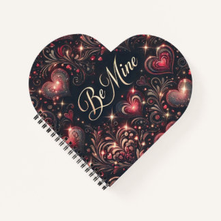 Be Mine Hearts design Notebook