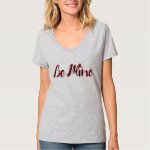 Be Mine hearts love hugs graphic t-shirt design