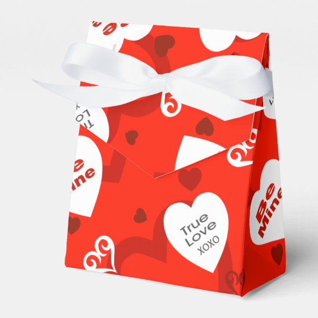 Be Mine Hearts Valentine Party Favour Boxes (Front Side)