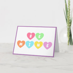 Be Mine Hearts Valentine’s Day Blank Folded Card