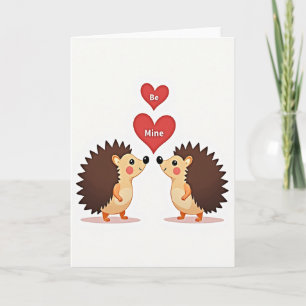 Be Mine Hedgehog Love Card
