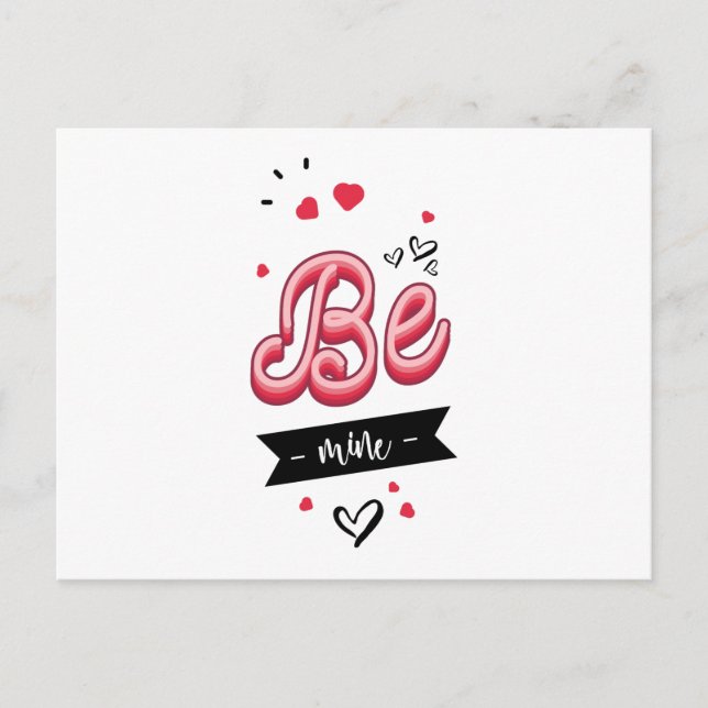 Be mine holiday postcard (Front)