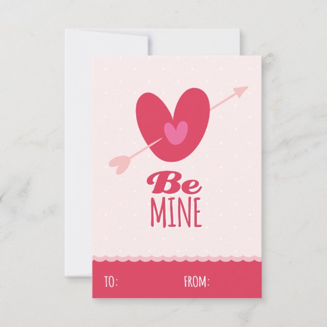 Be Mine Love Classroom School Kids Valentine's Day Invitation (Front)