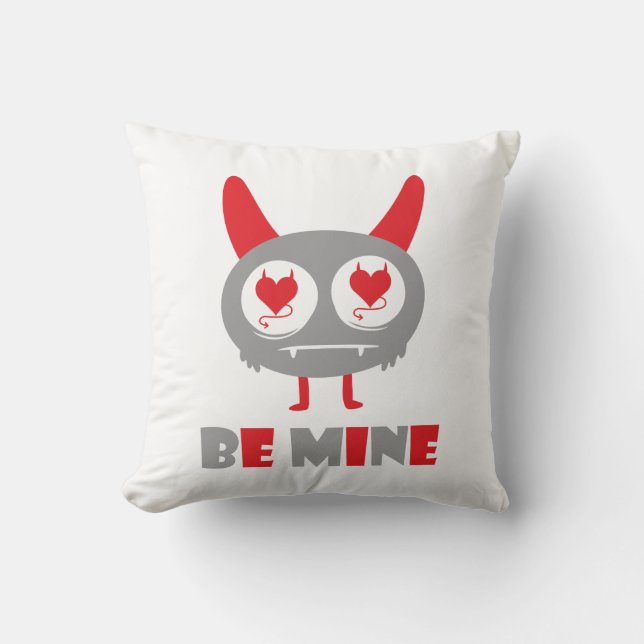 Be mine lover monster cushion (Front)