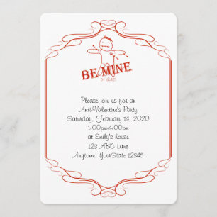 Be Mine or Else Anti-Valentine Party Invitation