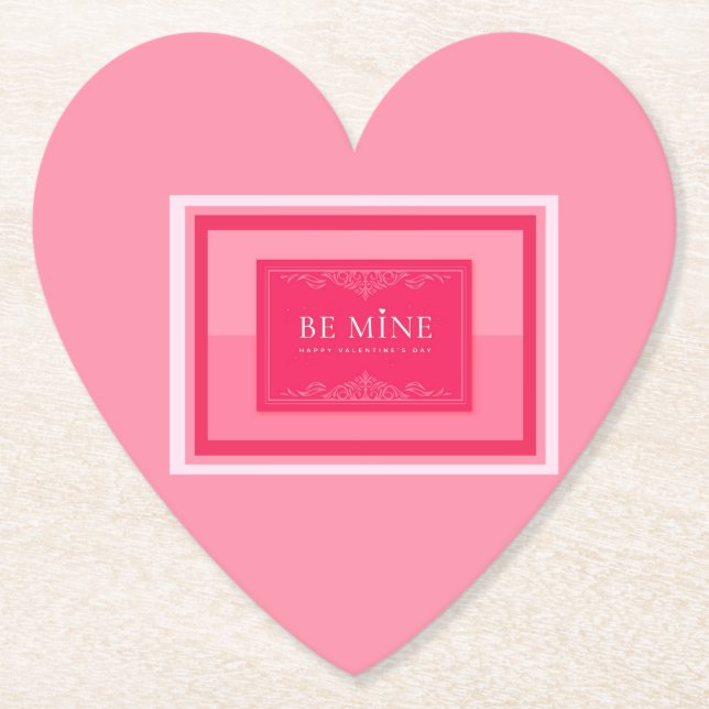 Be Mine     Paper Coaster (Front)