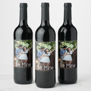 Be Mine Photo Wine Label