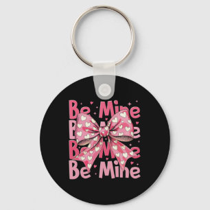 Be Mine Pink Valentine Coquette Heart Xoxo Couples Key Ring